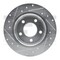 Dynamic Friction Co BRAKE ROTOR DRILLED AND SLOTTED SILVER 631-80040R - alternate 4